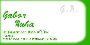 gabor muha business card